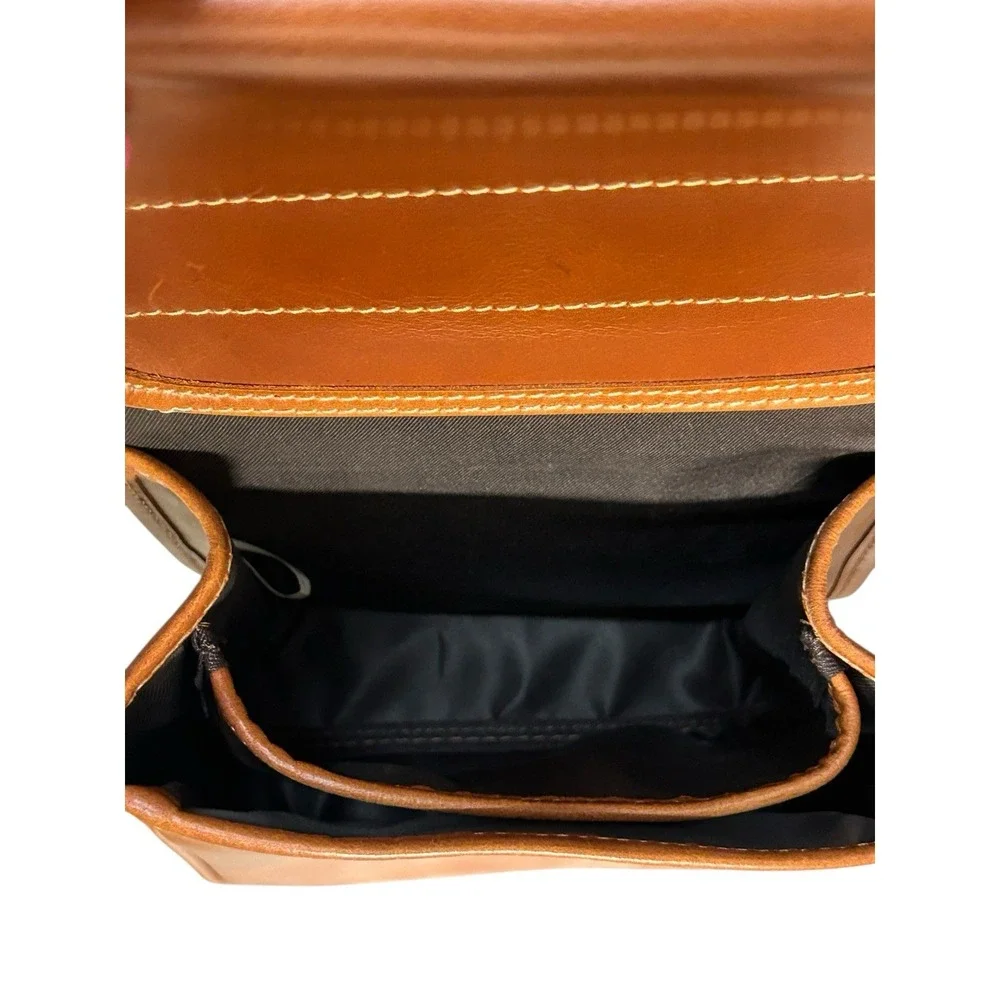 Canyon Leather‎ Buffalo Shell Bag Crossbody NWT Brown Vita Coco Logo Sling
